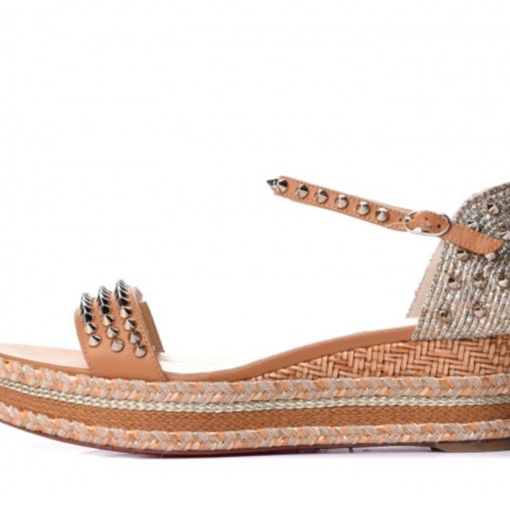 Christian Louboutin Nappa Madmonica 60 Platform Sandals 41 Tan